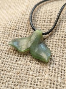 Green Jade Whale Tail Pendant 2 1