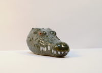 CROCODILE OF JASPER WITH A SECRET INSIDE