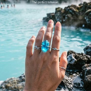 Blue Lagoon for your finger! This brilliant 1.9-carat apatite is rare and stunning. Ancient legends say it reveals the future. T…