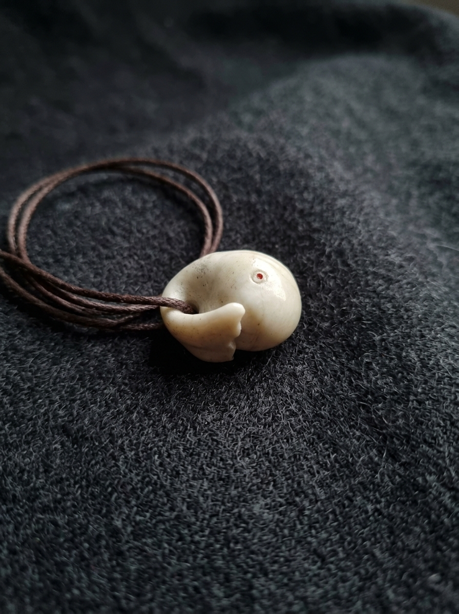 White Jade Pendant Whale Moby Dick 11 Moby Dick Whale Pendant in White Jade 1