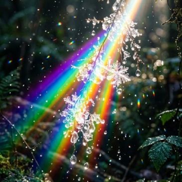 A sunbeam is more than light; it is a prism. Water drops or ice crystals act as lenses, splitting light into a spectrum of vibra…