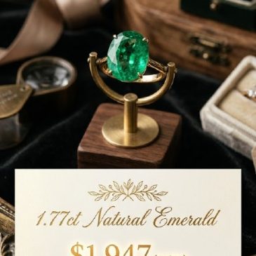 At $1,947, this 1.77ct emerald is a steal. The price is 20% lower due to its specific carat weight. Natural inclusions prove its…