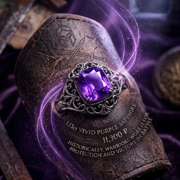 This 1.13ct vivid purple sapphire is a rare find for only 11,300 ₽. Historically, warriors wore it for protection and victory in…