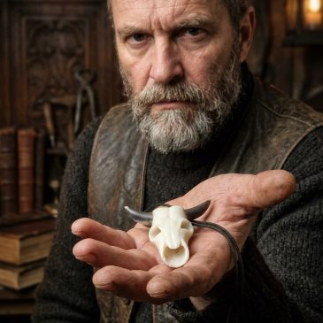 White jade bull skull pendant with obsidian horns. A bold fusion of strength and elegance. Unique handcrafted jewelry. #jewelry …