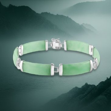 This exquisite bracelet features polished natural jade beads paired with intricate sterling silver accents. A timeless blend of …