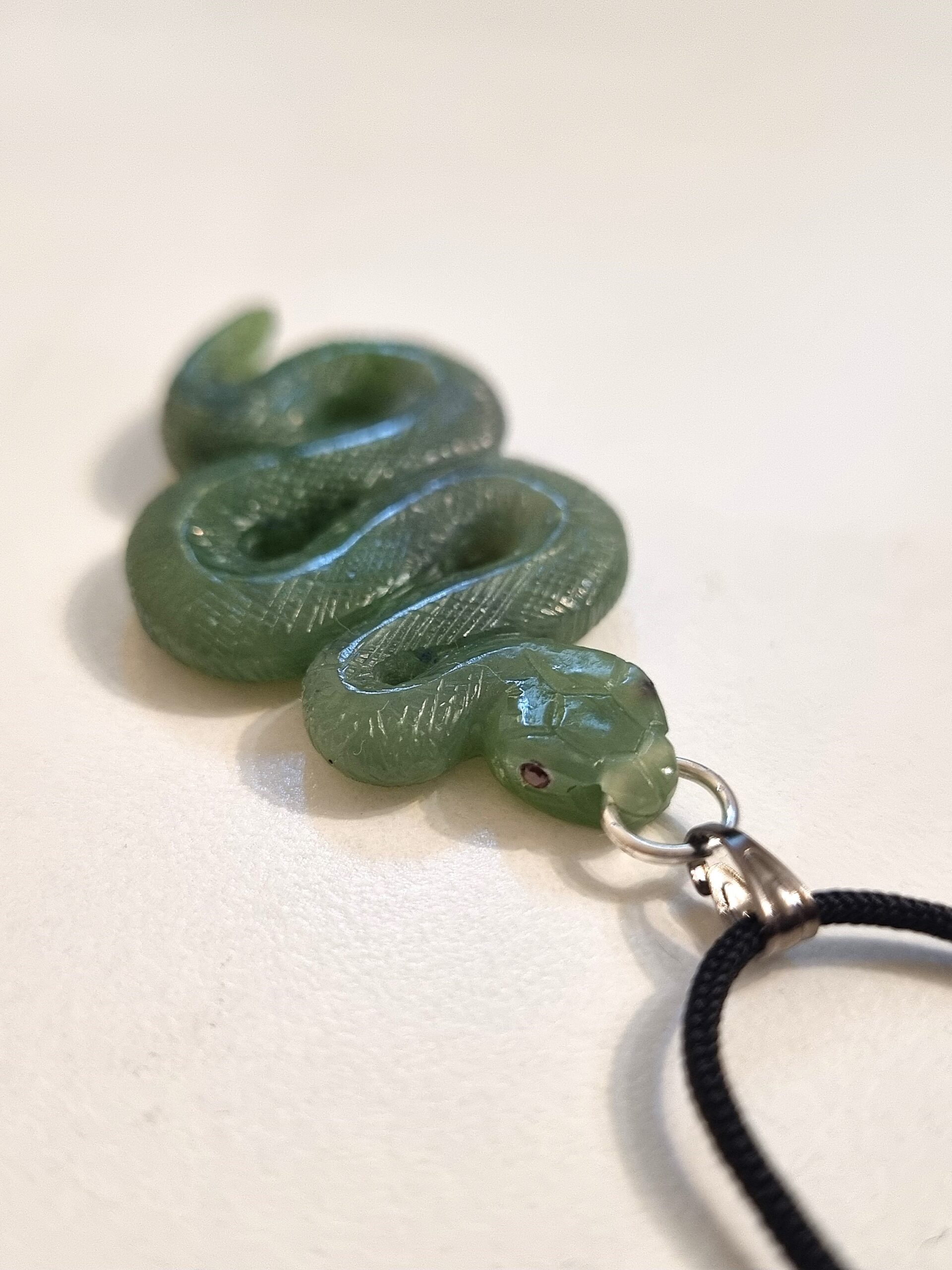 Snake Pendant from Jade. 37 Кулон Змея из нефрита 5 scaled